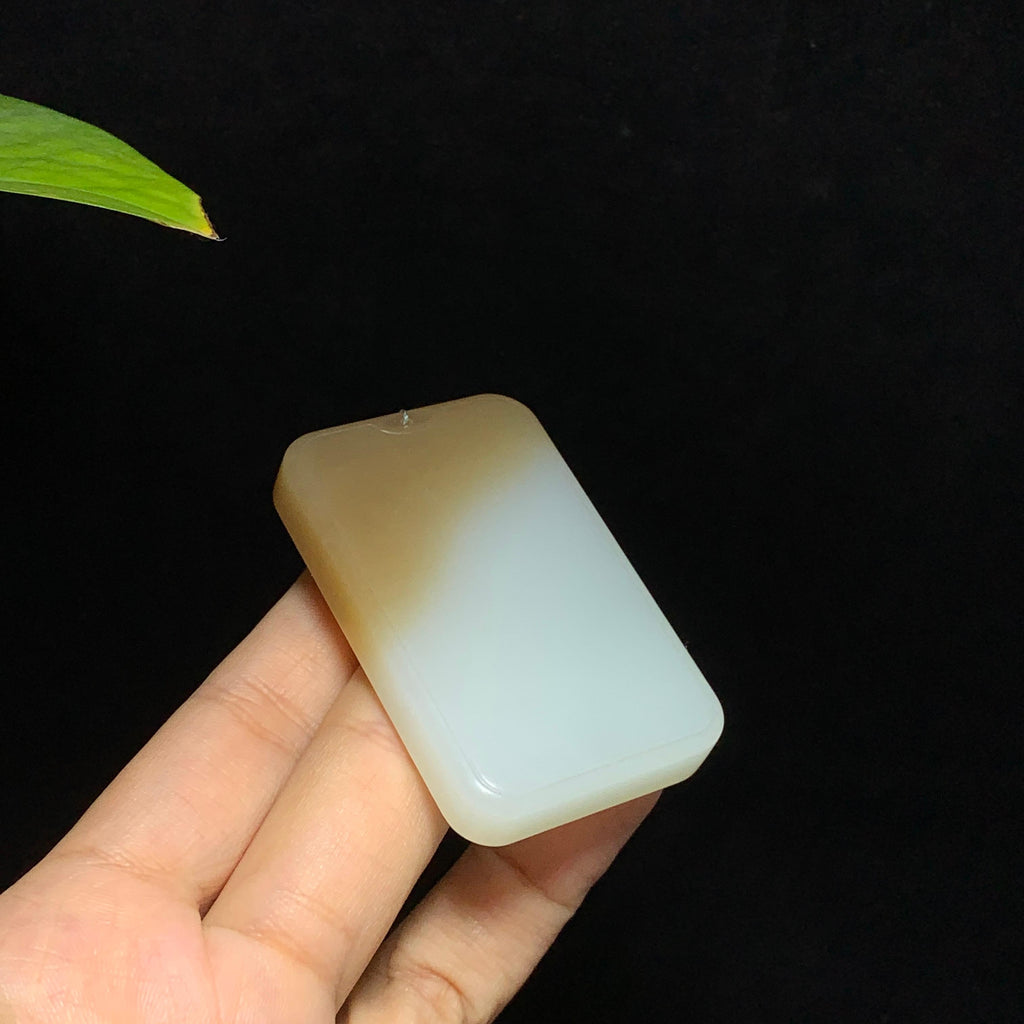 和田山料糖白玉无事牌挂件（60.0g）