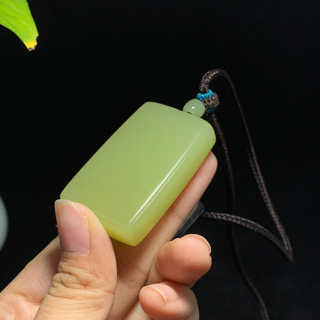 和田山料黄口无事牌挂件（50.0g）