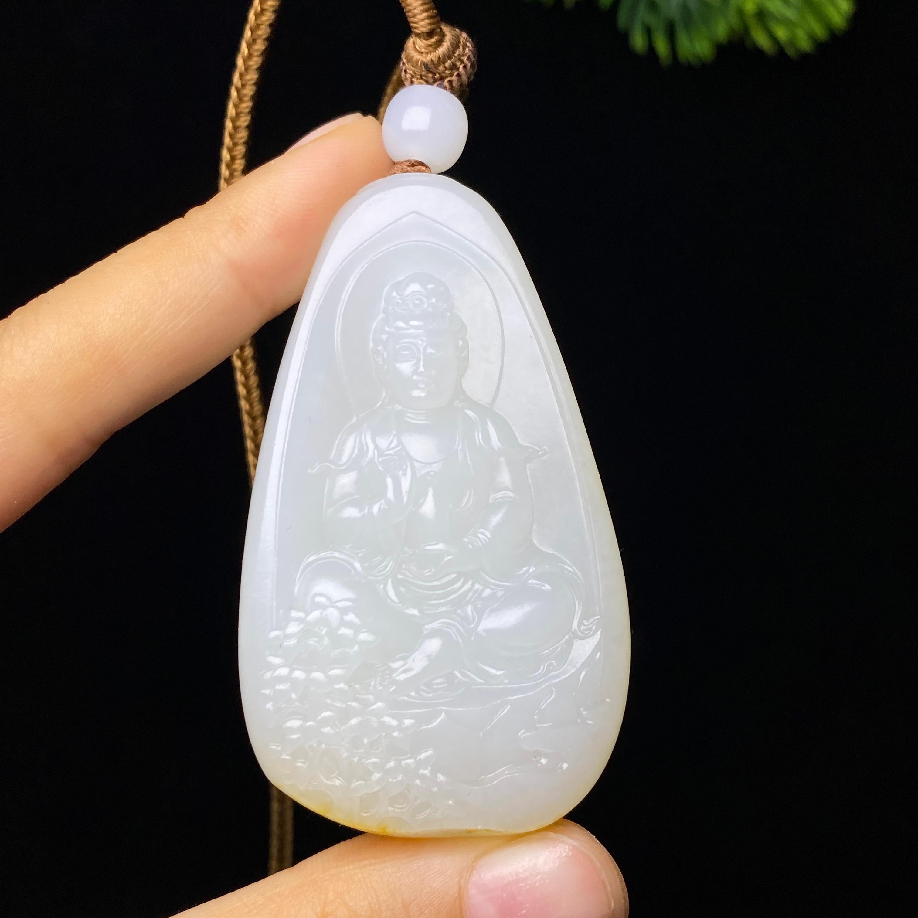 和田玉籽料观音（50.2g）