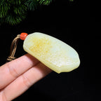 和田玉籽料满皮无事牌（54.0g）