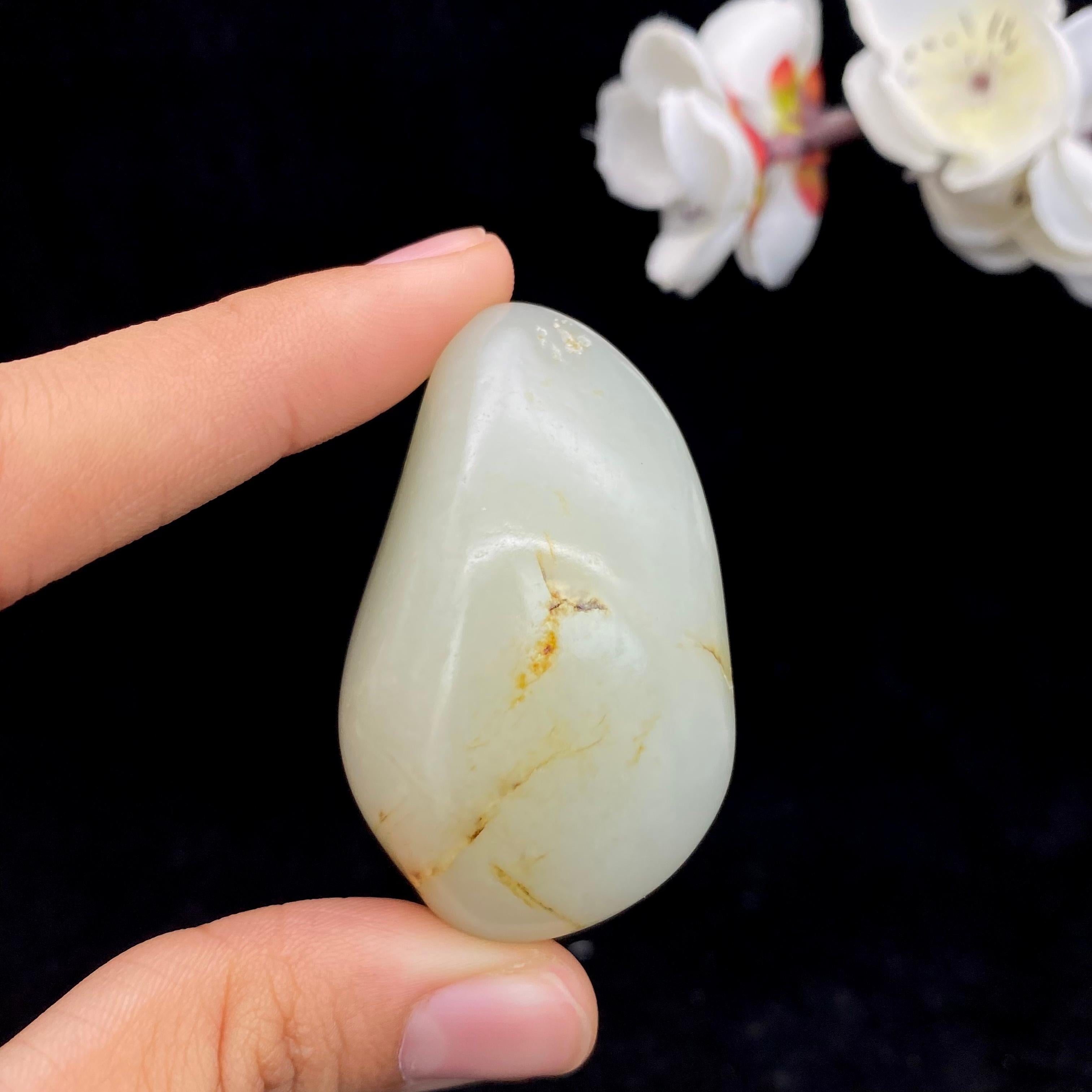 和田玉黄皮籽料原石（63g）