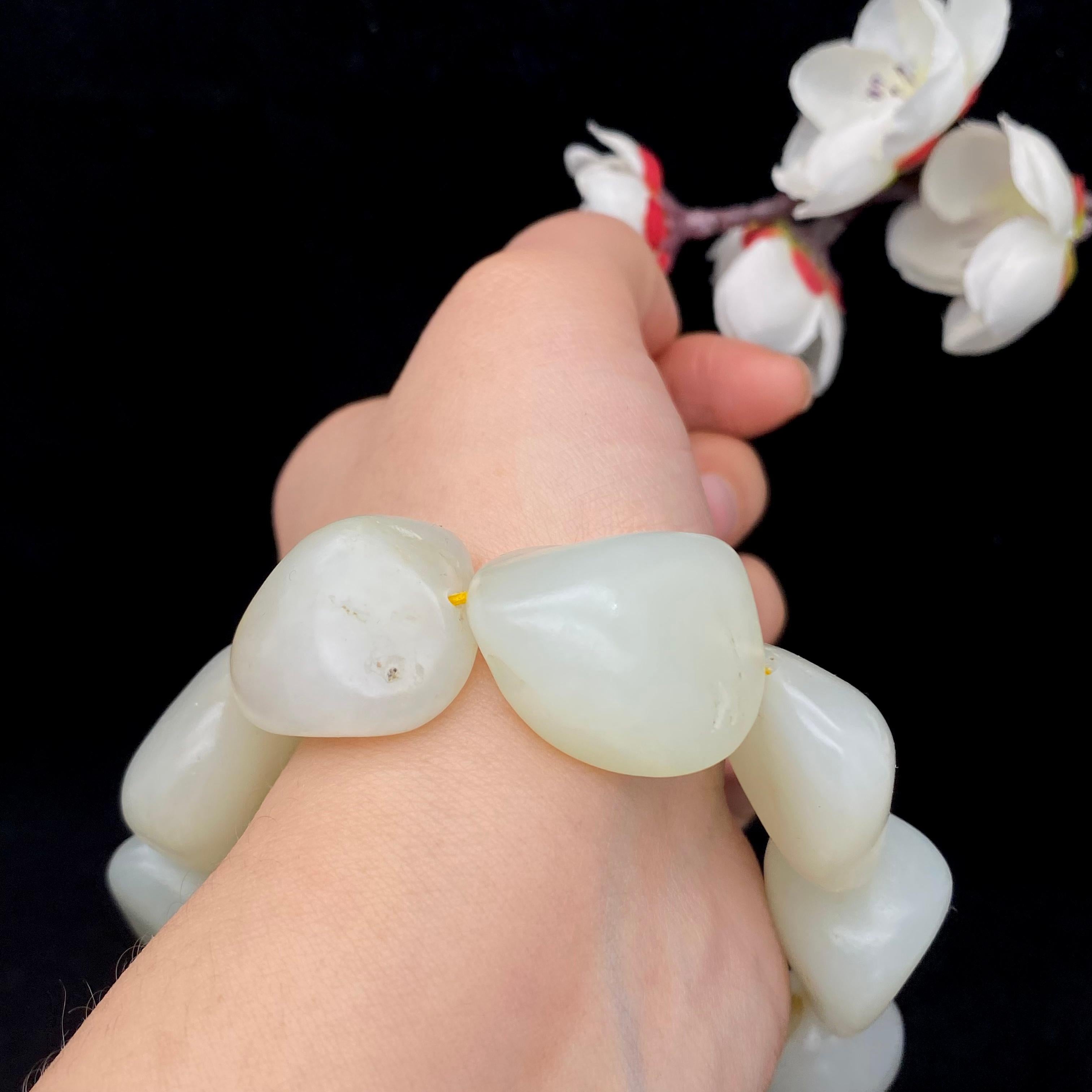 和田玉白玉【精品手串】（97.8g）