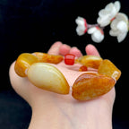和田玉满黄皮籽料【精品手串】（58.1g）