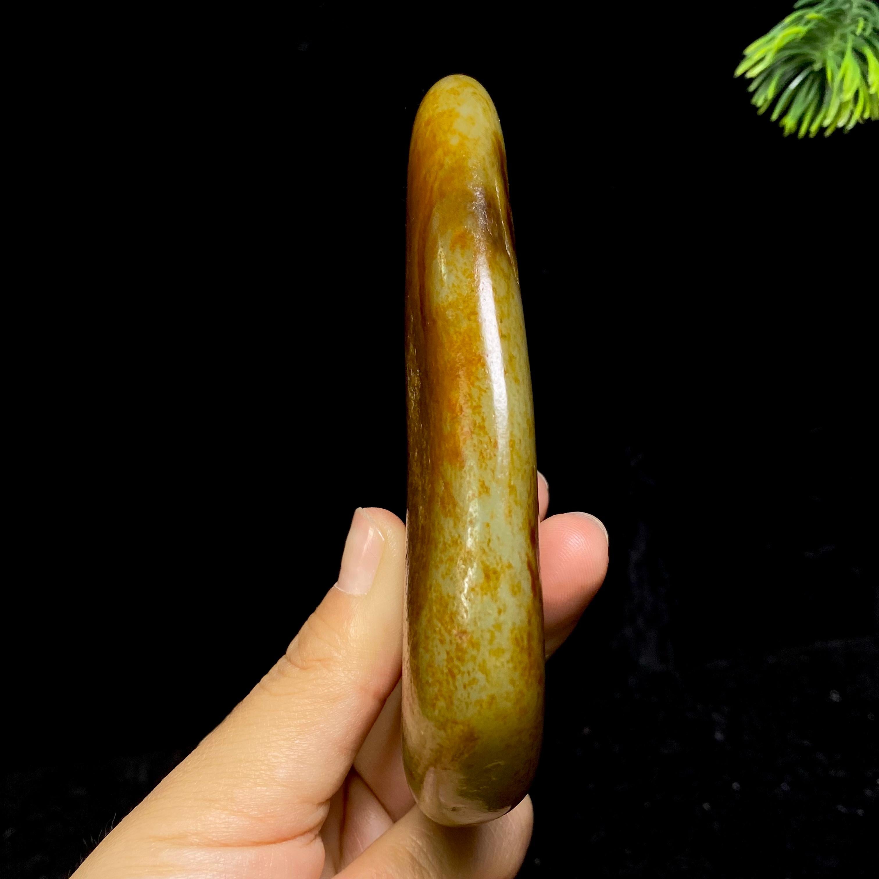 和田玉黄皮籽料把件（184g）