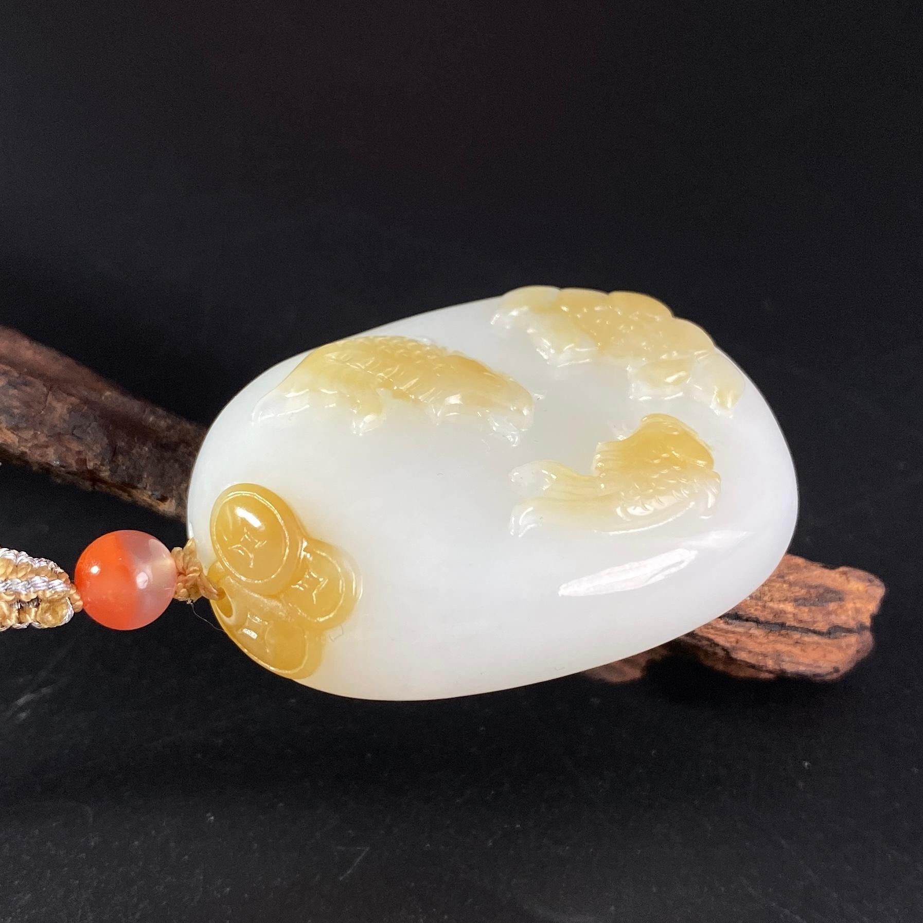 和田玉糖白连年有余2607190022（35.1g）