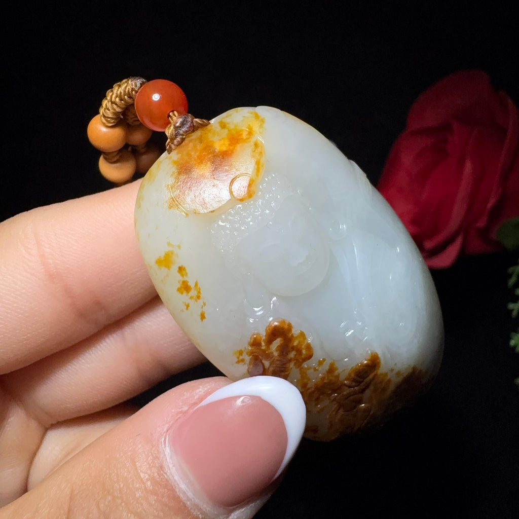和田玉籽料挂件大日如来（57.8g）