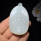 和田玉籽料羊脂白玉观音（65.7g）