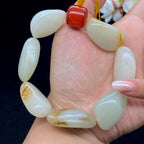 和田玉洒金皮籽料【精品手串】（109.6g）