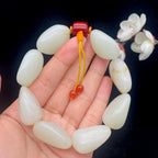 和田玉白玉籽料【精品手串】（95.4g）
