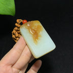 收藏级新疆且末金山矿糖玉花开富贵挂件（80.0g）