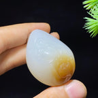 和田玉糖白佛公挂件（23.5g）