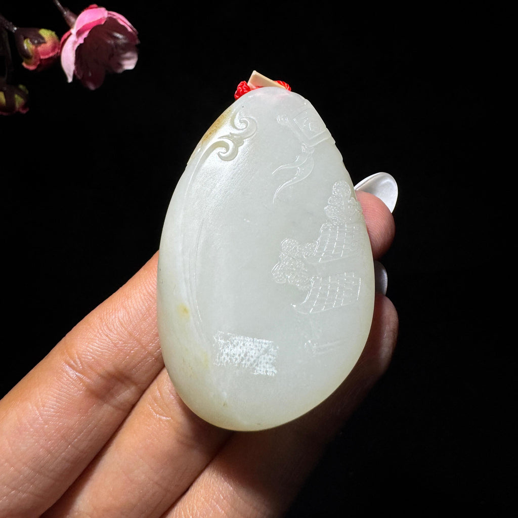 和田玉籽料白玉喜事连连（38.6g）