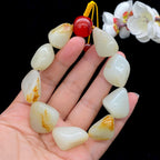 和田玉洒金皮籽料【精品手串】（96.3g）