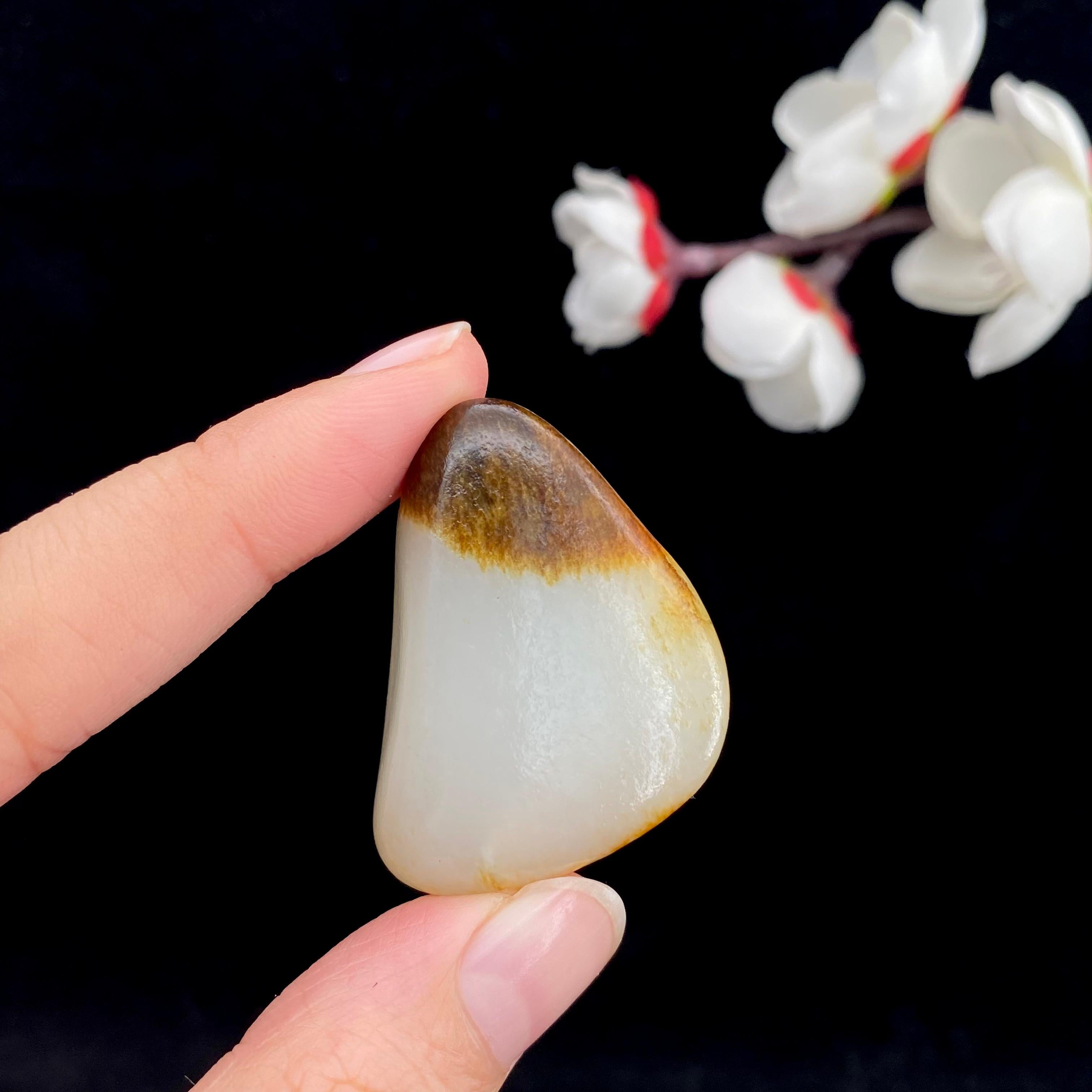 和田玉聚黄皮籽料原石（19.1g）