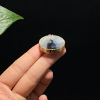 和田玉18K金镶青花平安牌（10.6g）