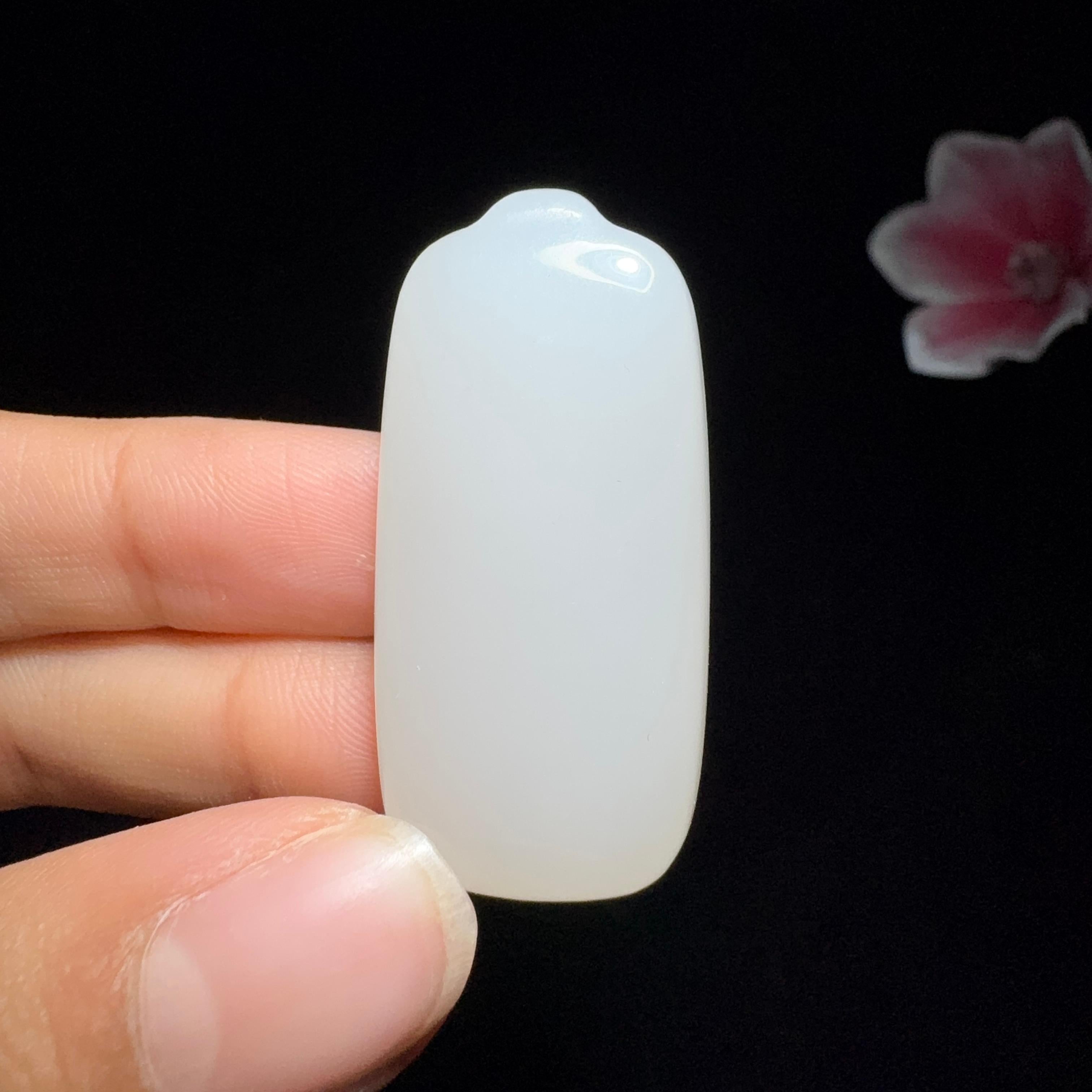 和田玉白玉平安无事牌（20.9g）