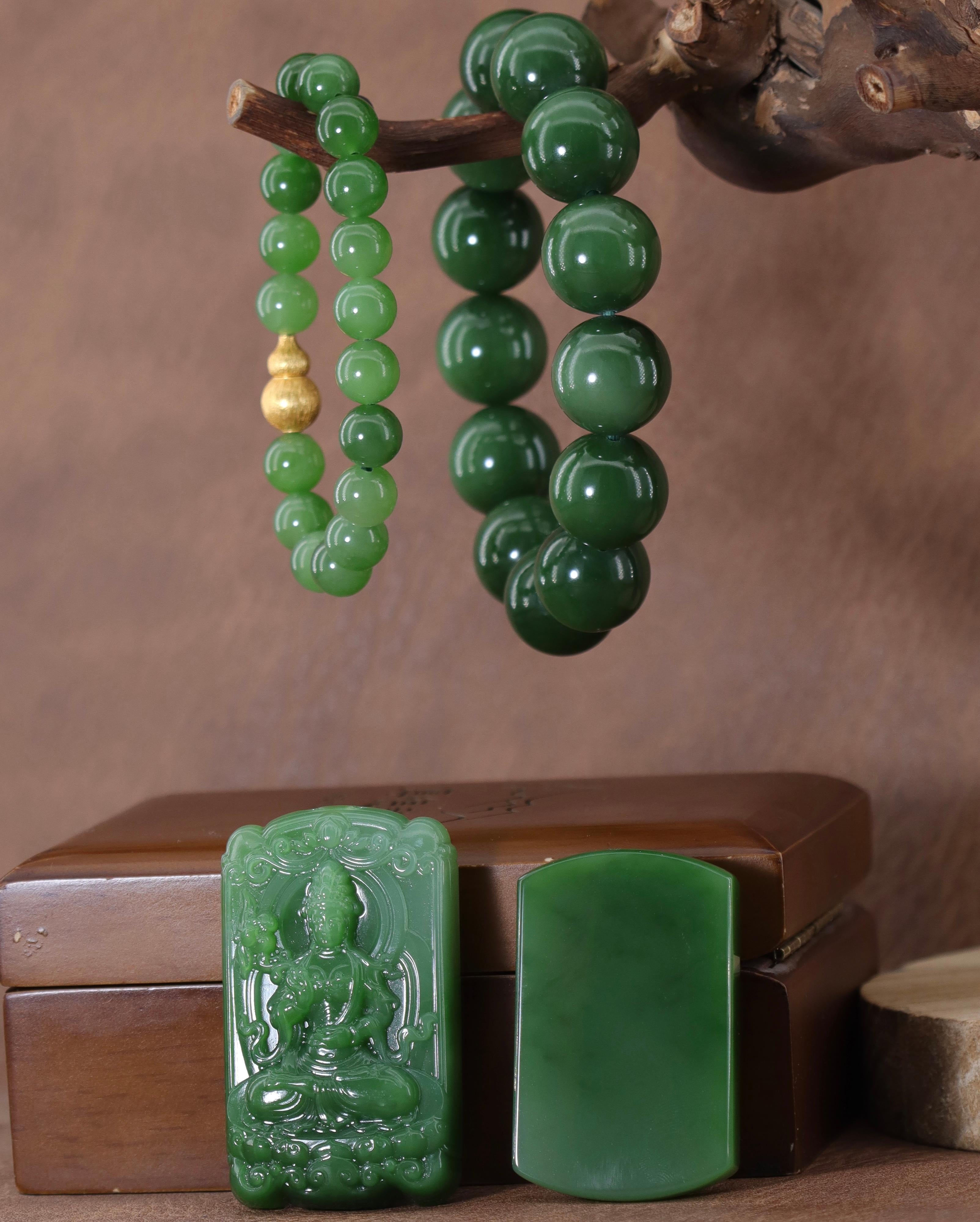 和田玉碧玉家庭套装（yc344789）