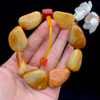 和田玉聚黄皮籽料【精品手串】（71.4g）