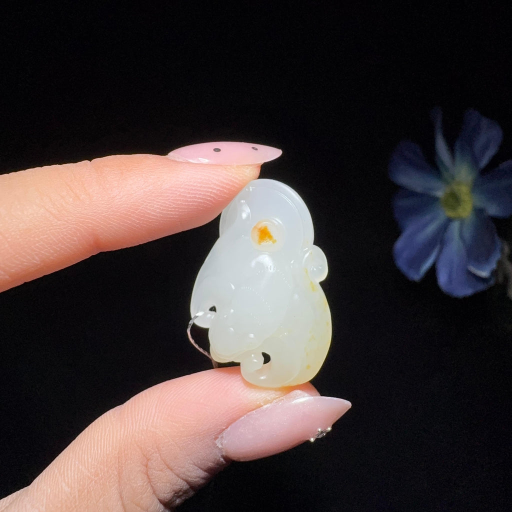 和田玉籽料挂件福在眼前（5.5g）