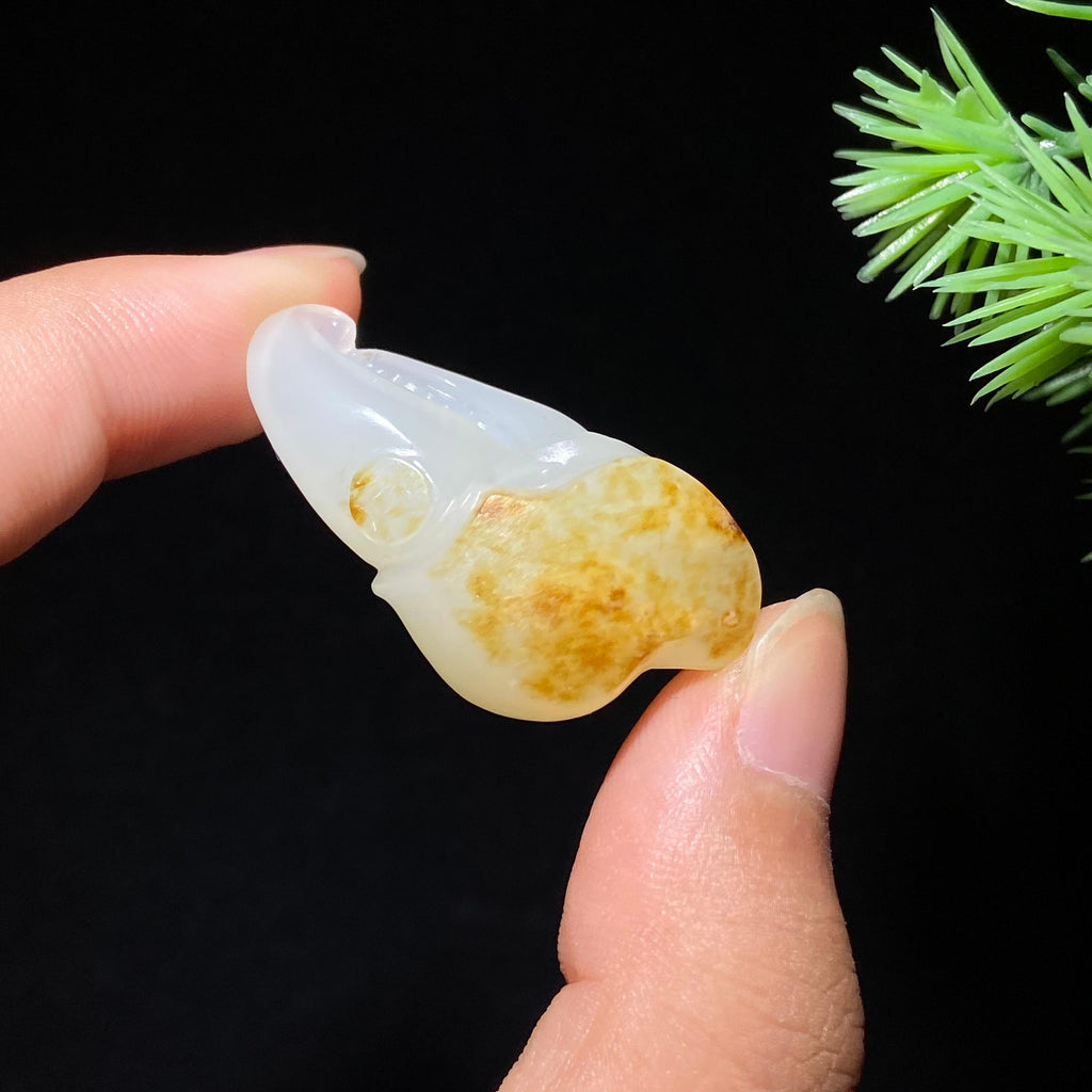 和田玉籽料蟹脚八方来财（9.9g）