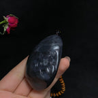 精品和田籽料青花山水手把件（113.4g）