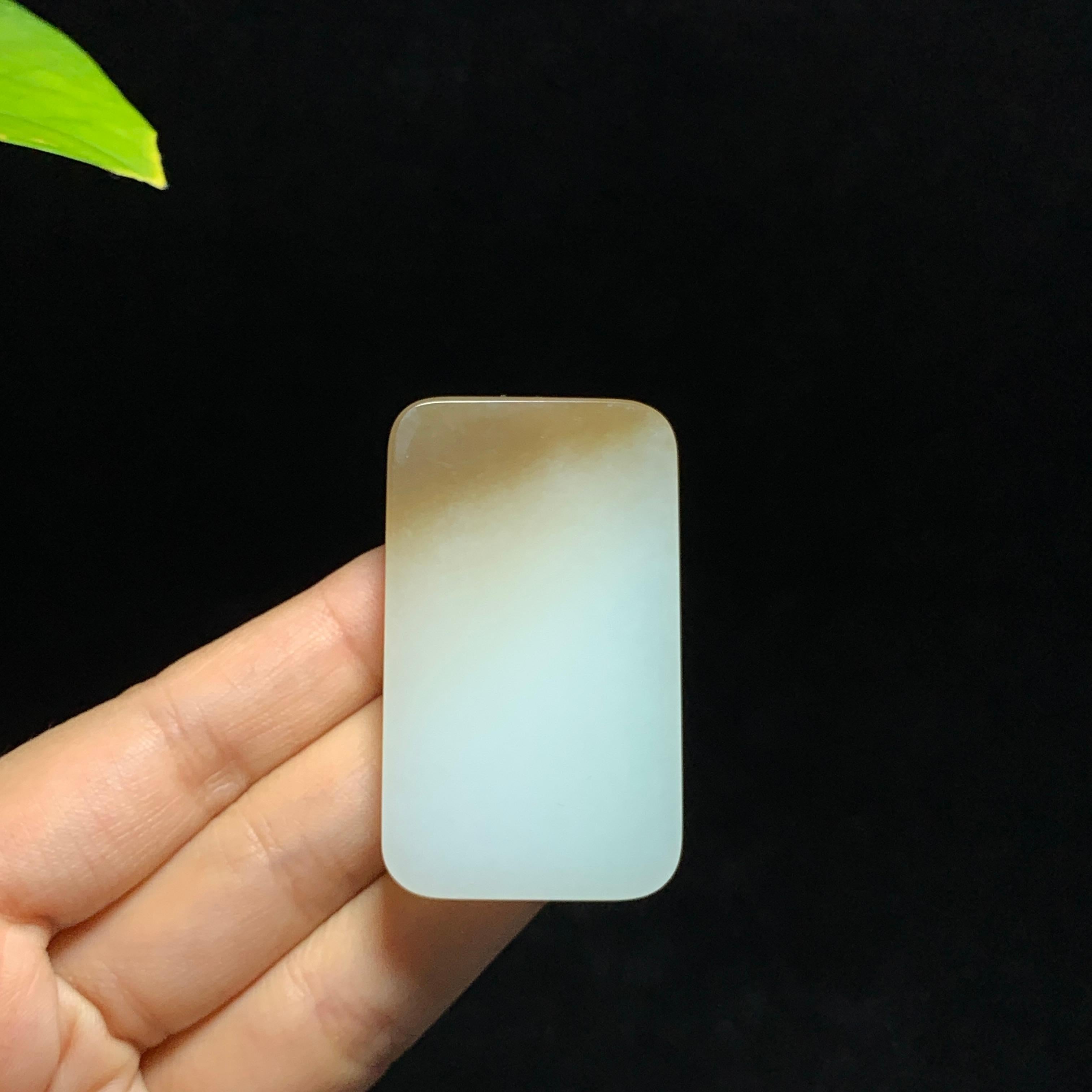 和田山料糖白玉无事牌挂件（36.6g）