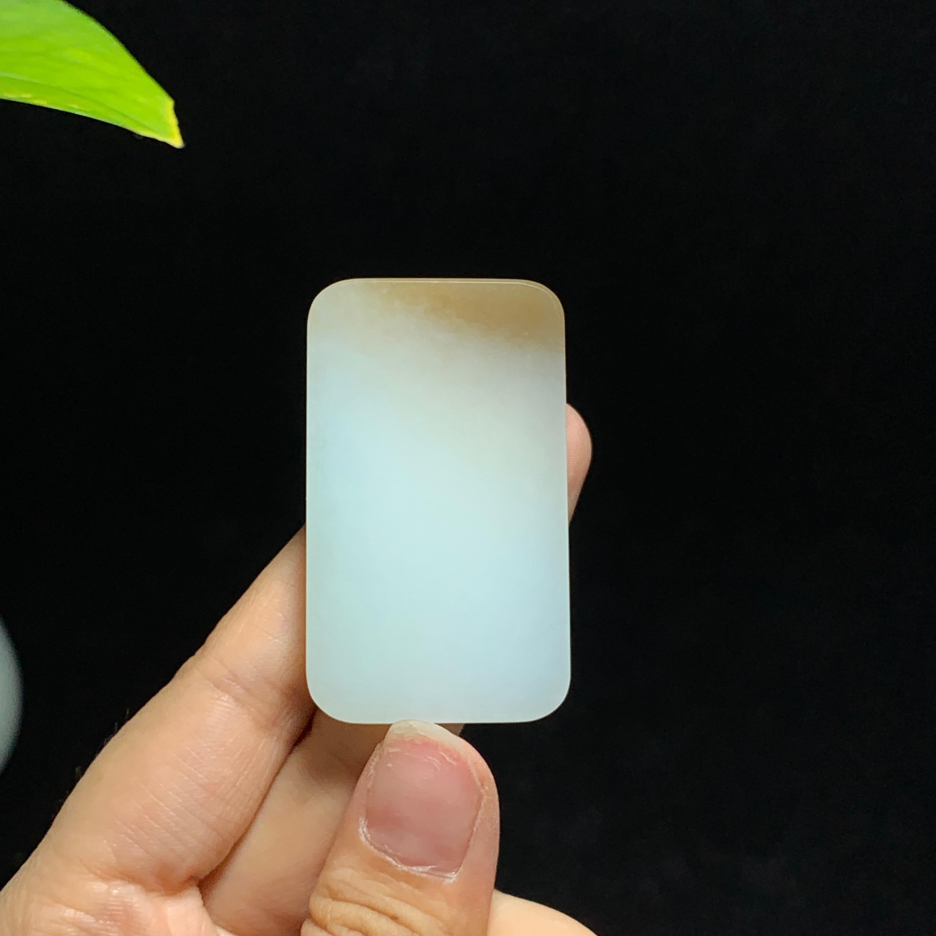和田山料糖白玉无事牌挂件（36.6g）