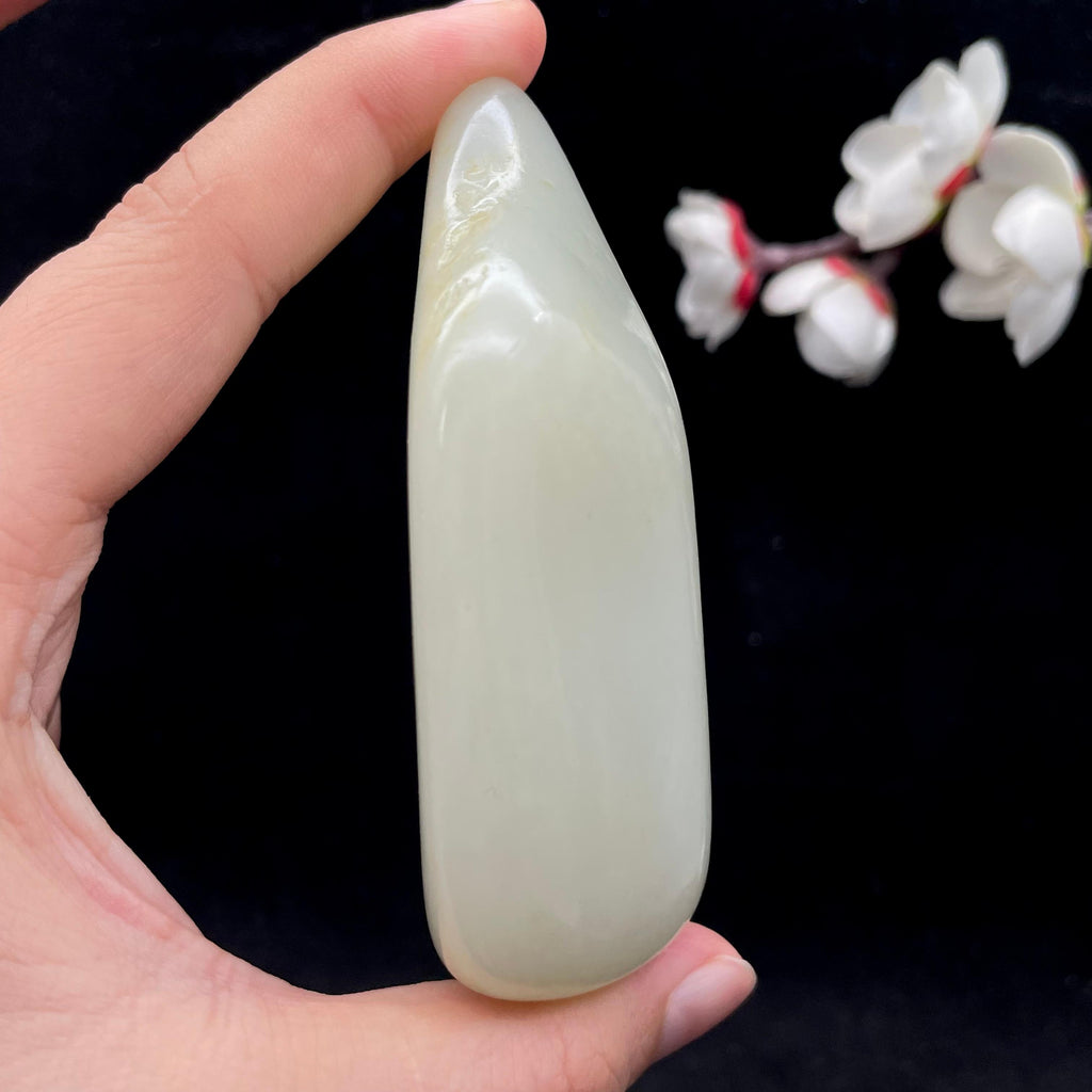 和田玉白玉籽料手把件（184.3g）
