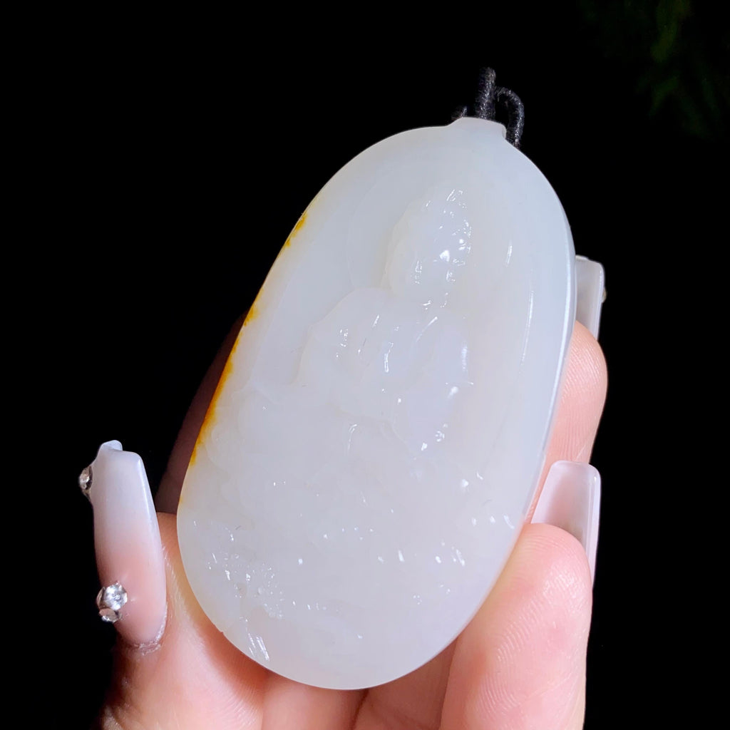 和田玉籽料观音（38.8g）