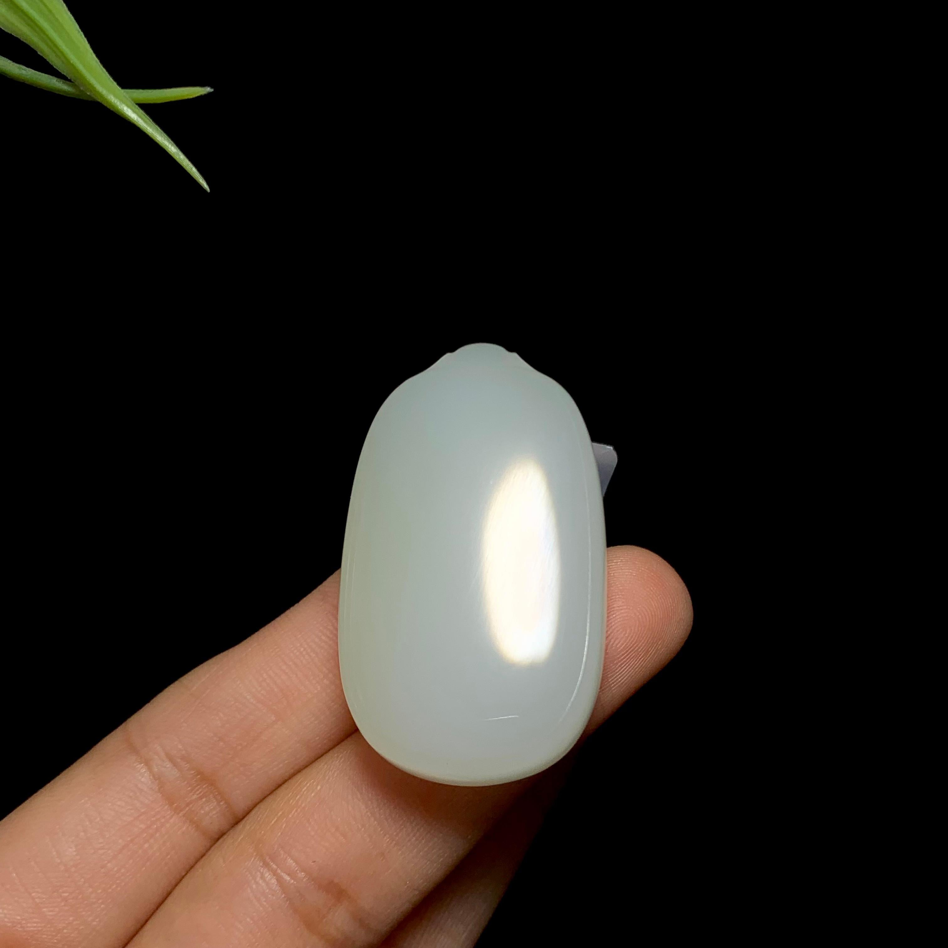和田玉冰底晴水无事牌（25.8g）