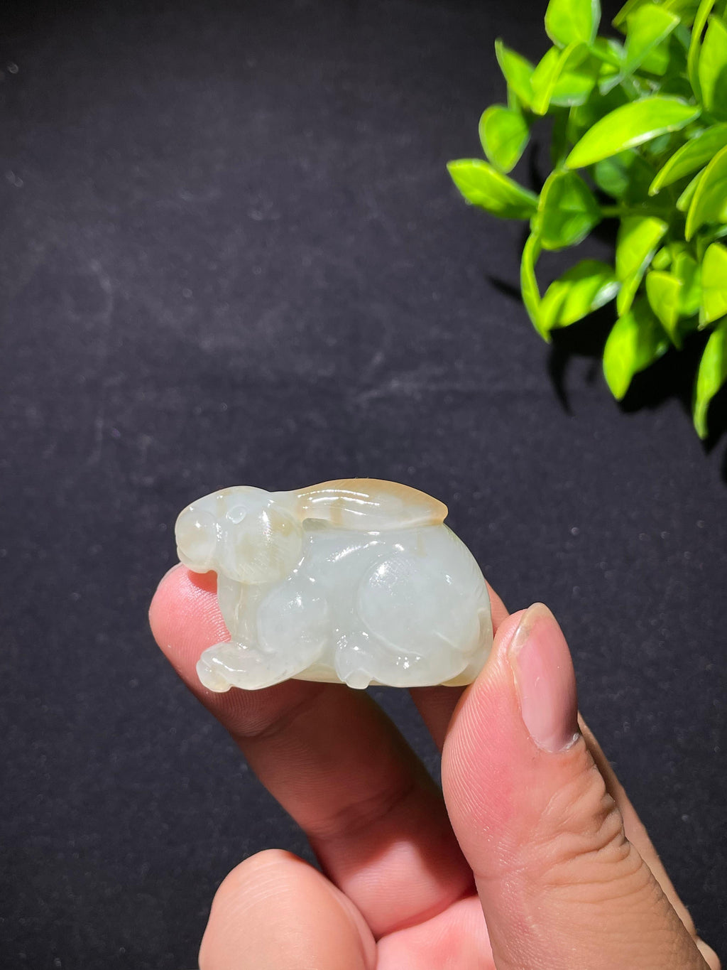 和田玉且末蓝带糖前途无量（34.0g）