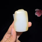 和田玉糖白平安无事牌（46.9g）