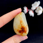 和田玉聚红皮籽料原石（64.3g）