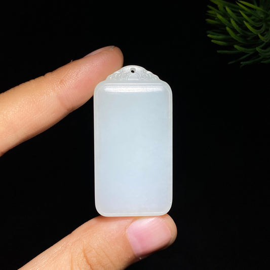 和田玉白玉平安无事牌（22.4g）