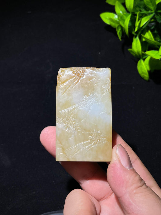 和田玉糖白【山水牌】挂件（87.3g）