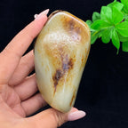 和田玉洒红皮籽料手把件（363.2g）