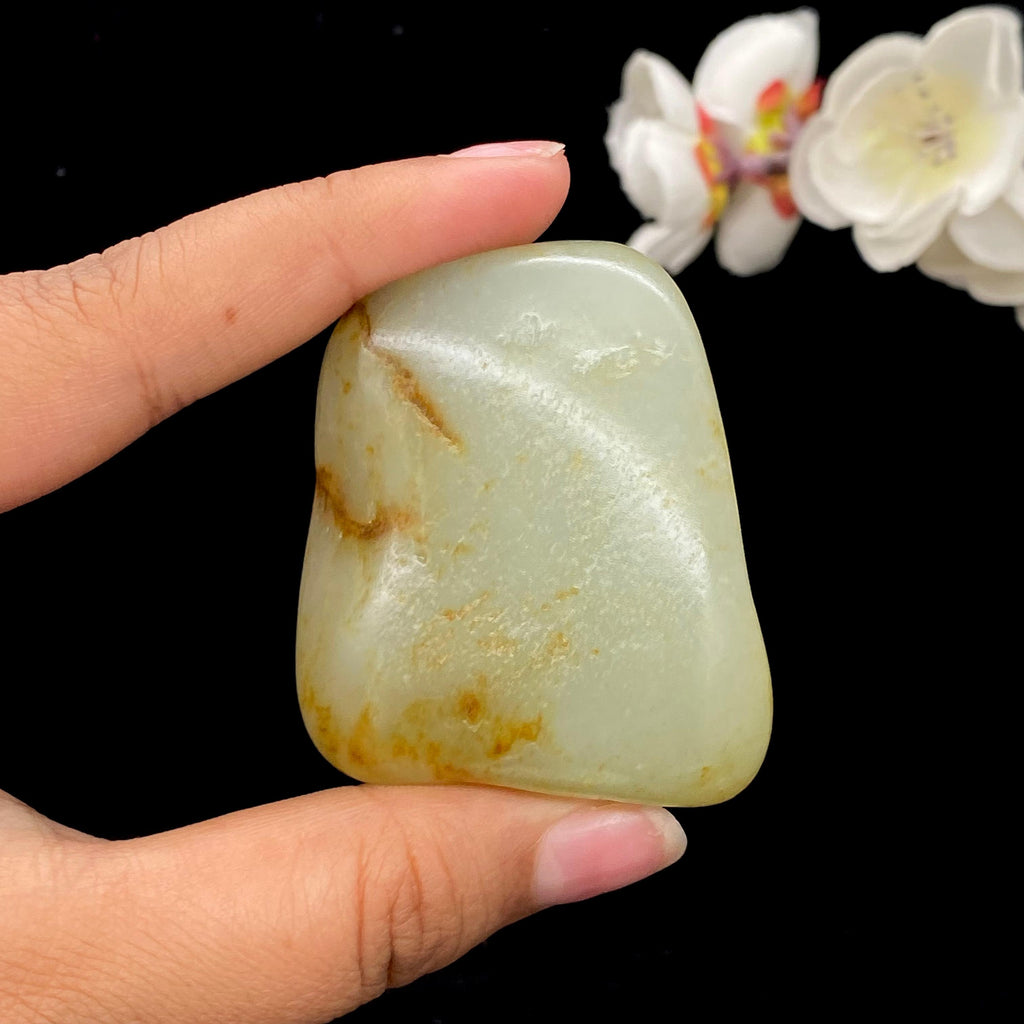 和田玉洒金皮青花底籽料（105g）