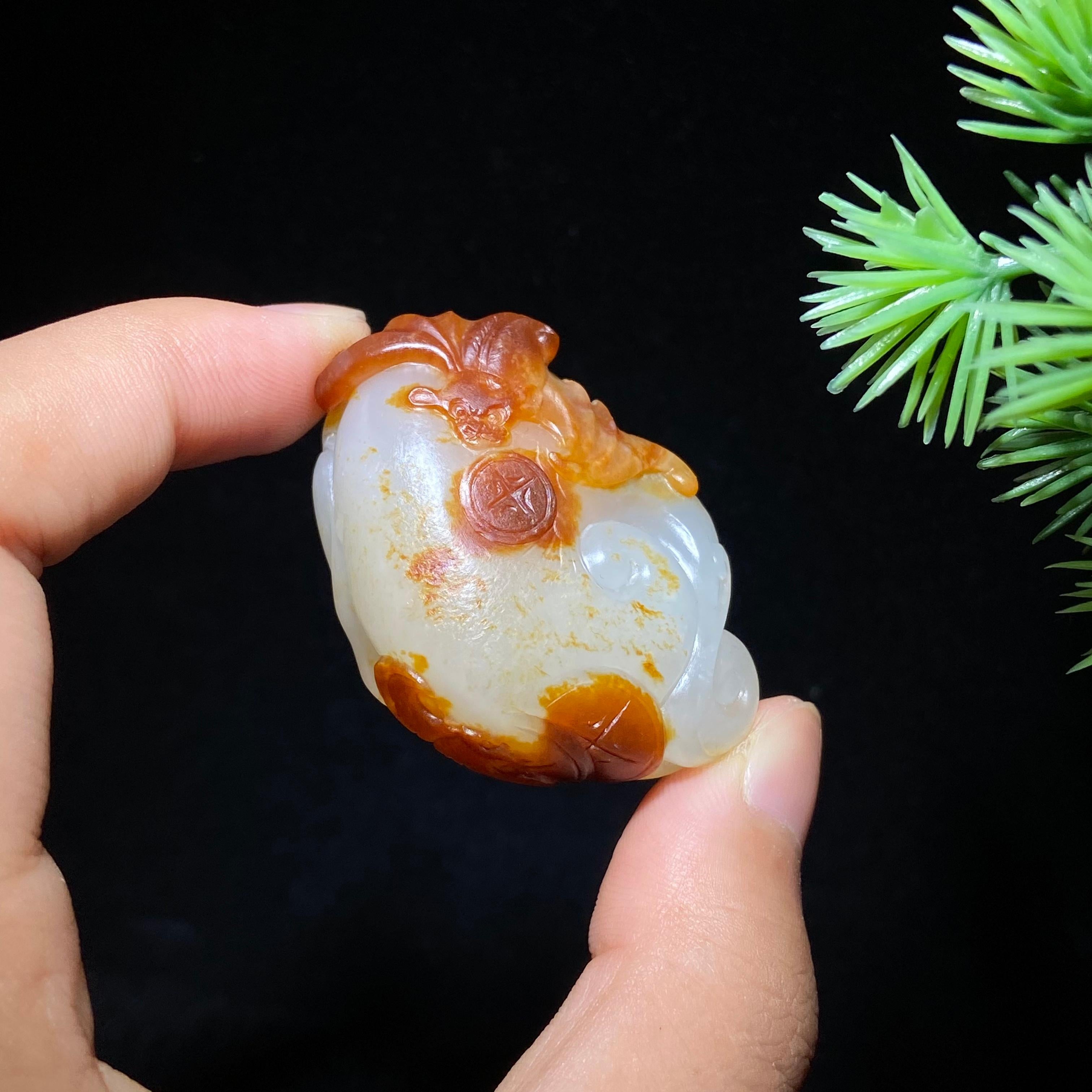 和田玉籽料如意（27.9g）