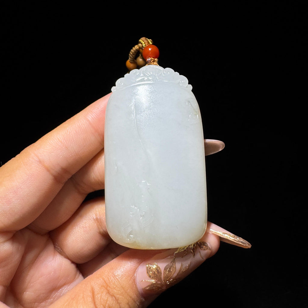 和田玉籽料撒金皮无事牌（59.0g）