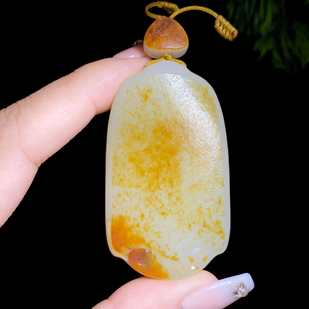 和田玉籽料无事牌（48.7g）