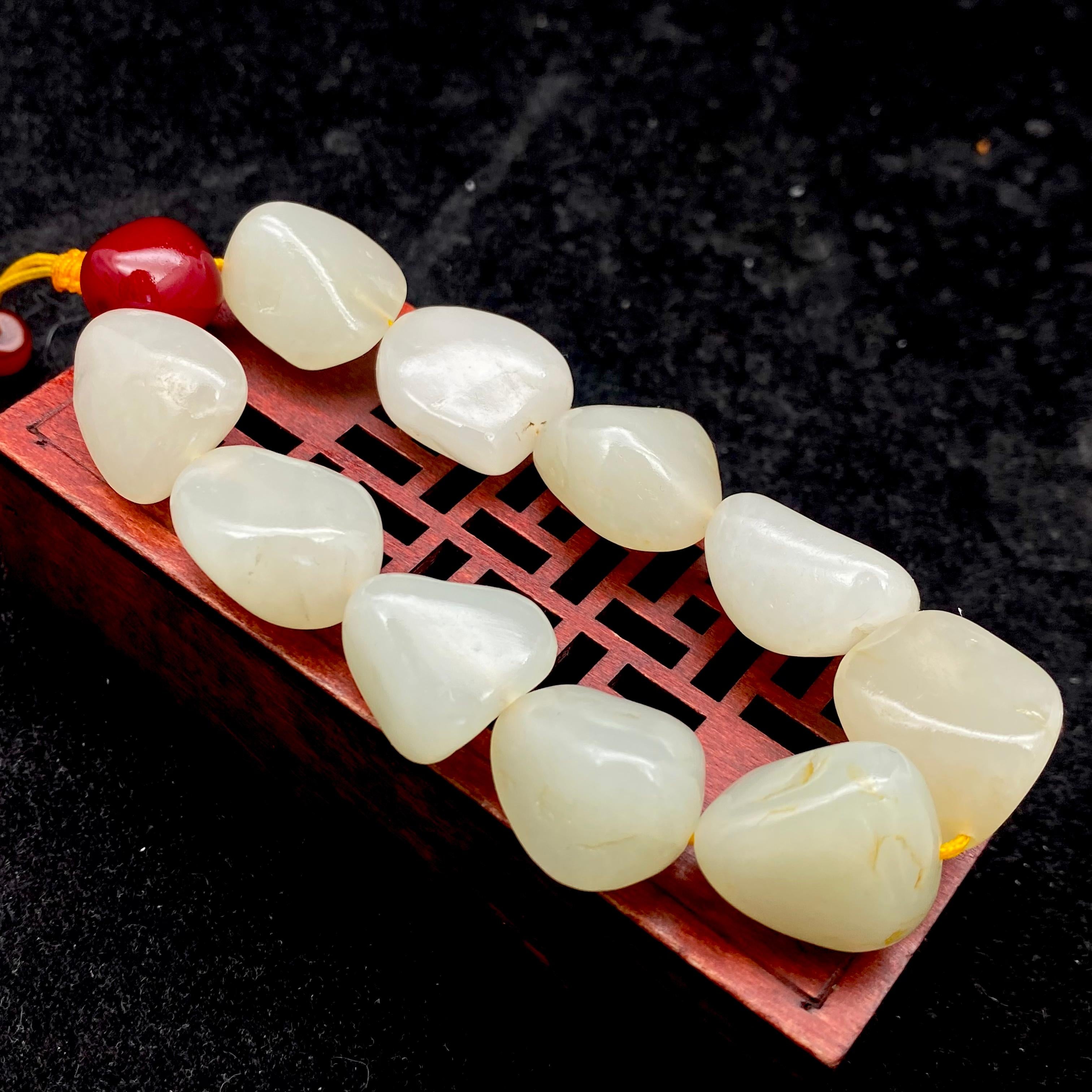 和田玉白玉【精品手串】（61.6g）