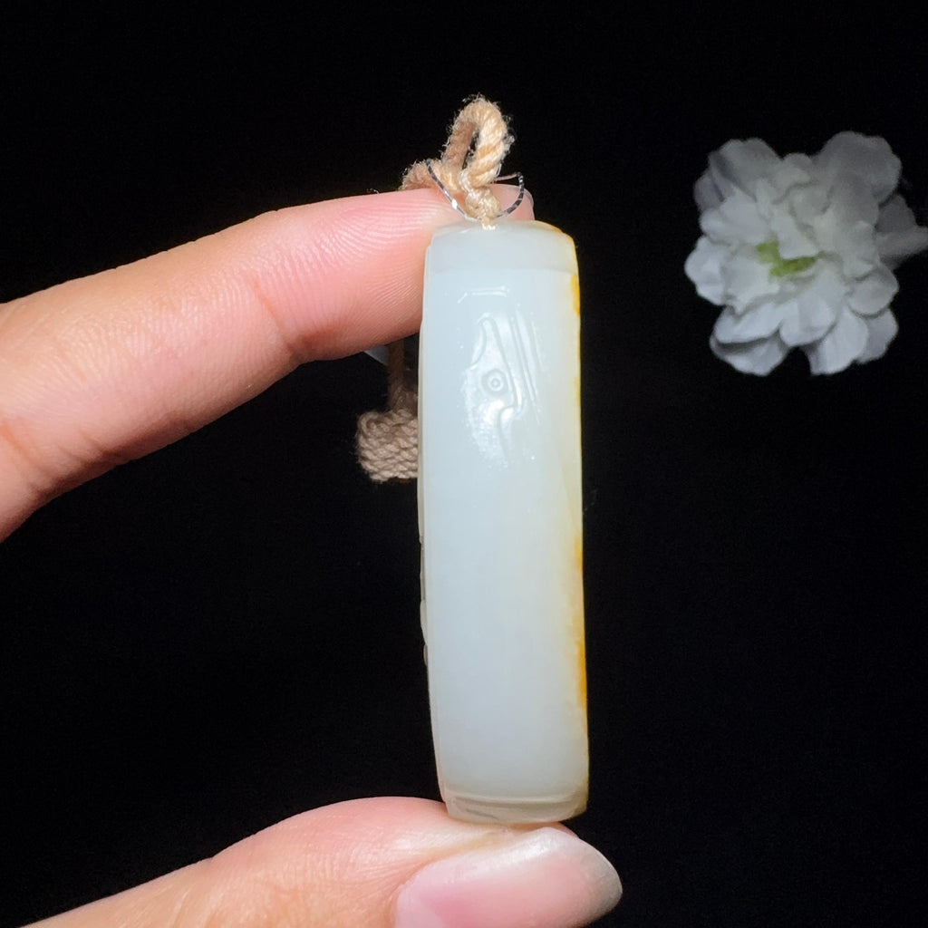 和田玉籽料平安无事牌（36.6g）