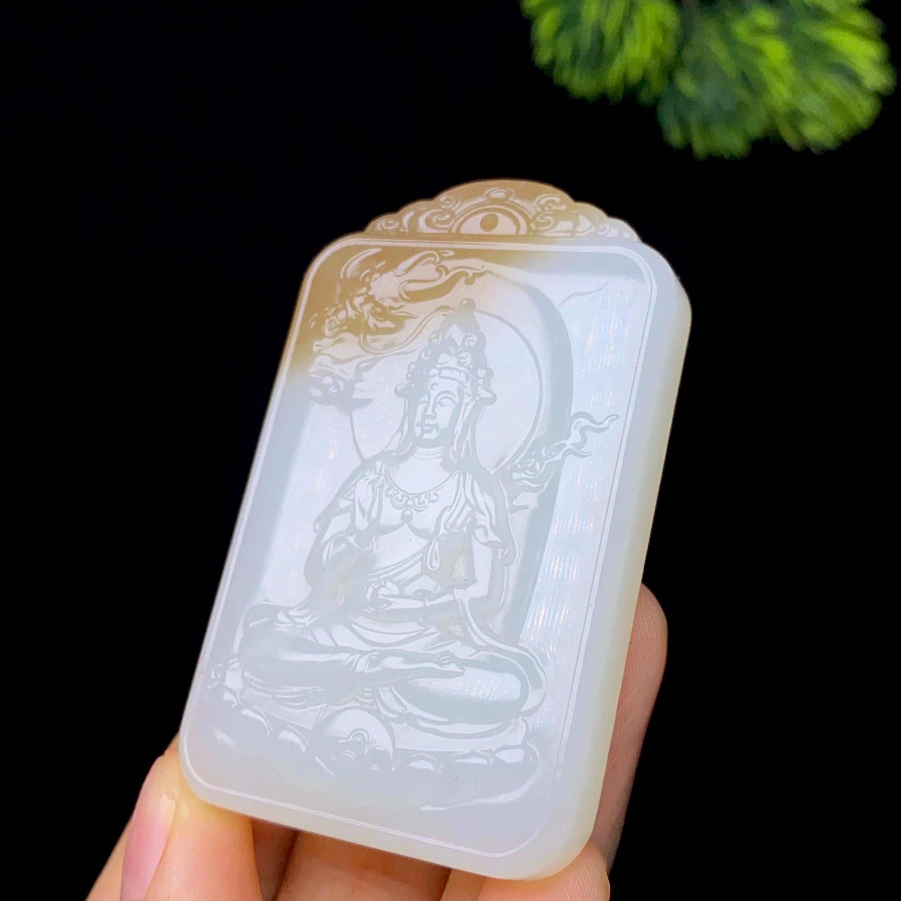 和田玉糖白观音（53.0g）