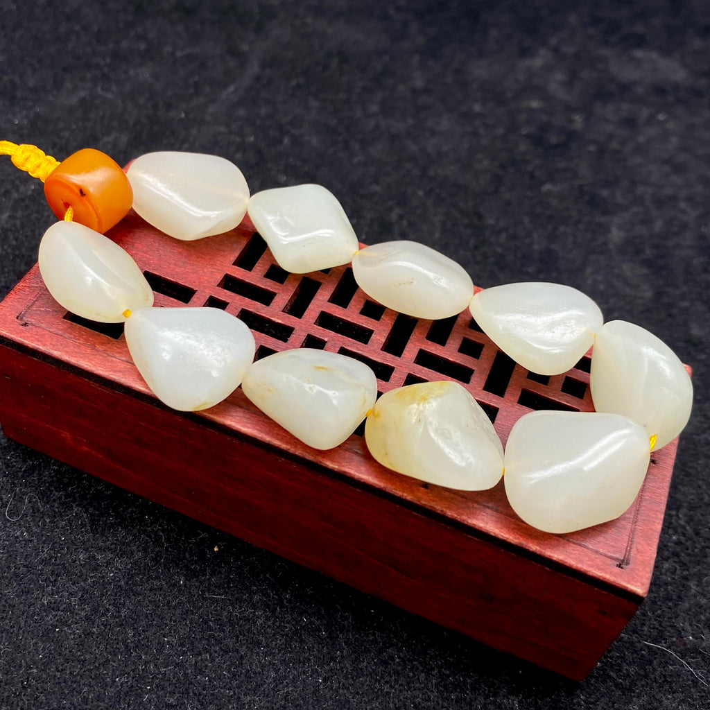 和田玉白玉【精品手串】（46.2g）