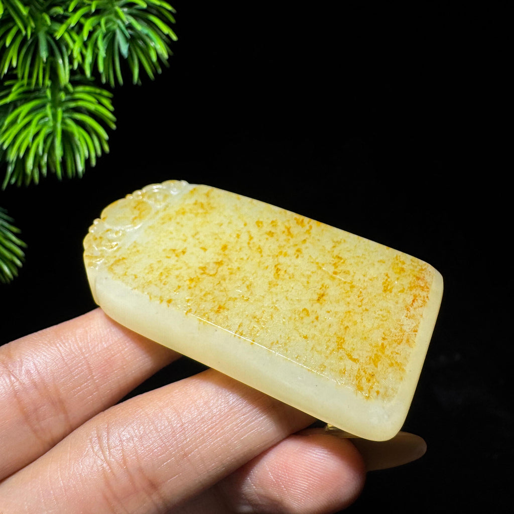 和田玉籽料满皮无事牌（50.0g）