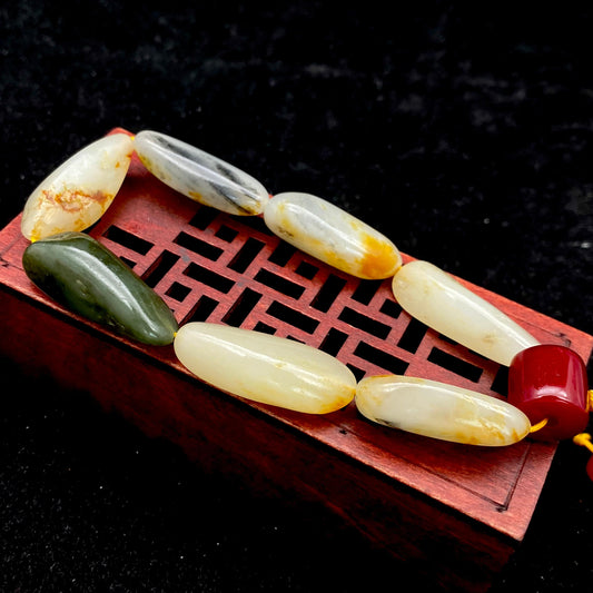 和田玉【精品多宝手串】（34.9g）