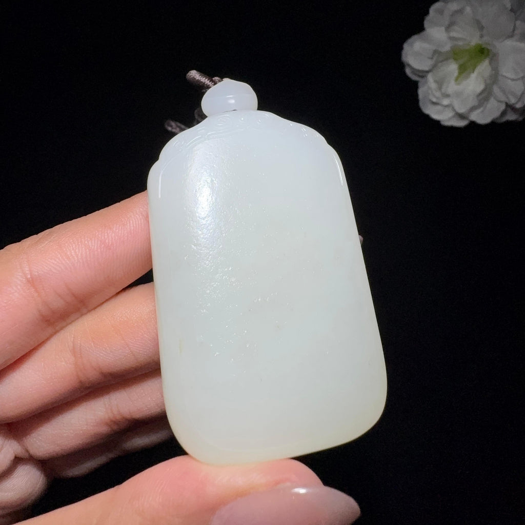 和田玉籽料平安无事牌（68.2g）