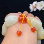和田玉洒金皮籽料【精品手串】（118.4g）