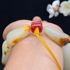 和田玉洒金皮籽料【精品手串】（91.3g）