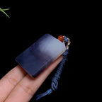 和田玉冰底烟紫无事牌（22.5g）